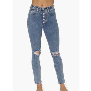 WEWOREWHAT  The Danielle High Rise Vintage Straight‎ Distressed Denim Jeans 26